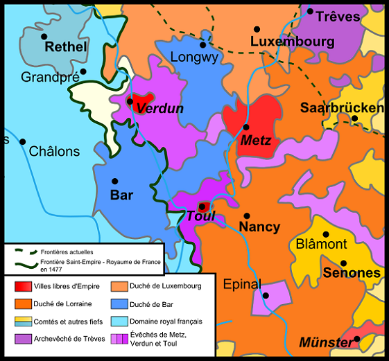 frontière St Empire-royaume de france 1477